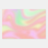 Holographische Irideszierende farbige Pastete Geschenkpapier Set (Vorderseite 3)