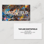 Holographische Kristallfarben Moderne Moderne Mode Visitenkarte (Vorne/Hinten)