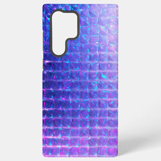 Holographische Lila Prismentextur Samsung Galaxy Hülle (Rückseite)
