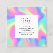 Holographische Minimalistische Visitenkarte (Rückseite)