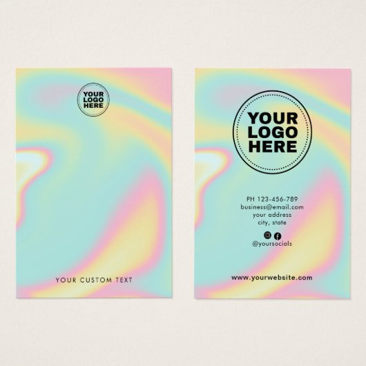 Holographische Moderne Earring Display Card (Vorne & Hinten)