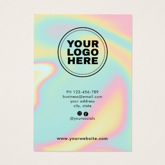 Holographische Moderne Earring Display Card (Rückseite)