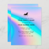 Holographische Moderne, elegante Einladungen (Vorne/Hinten)