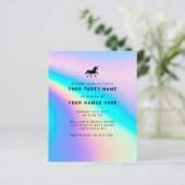 Holographische Moderne, elegante Einladungen (Stehend Vorderseite)