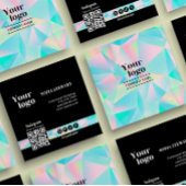 Holographische Moderne kühne soziale Medien folgen Quadratische Visitenkarte