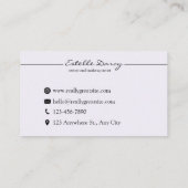 Holographische, moderne Typografie Lashes Business Visitenkarte (Rückseite)