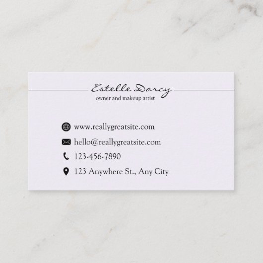 Holographische, moderne Typografie Lashes Business Visitenkarte (Rückseite)