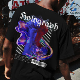 Holographische Neonkunst T-Shirt