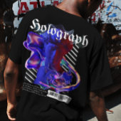 Holographische Neonkunst T-Shirt