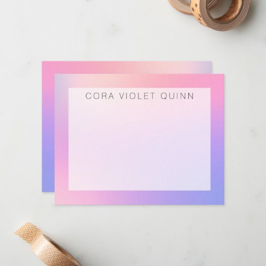 Holographische Ombre-Note Mitteilungskarte (Vorderseite/Rückseite Beispiel)