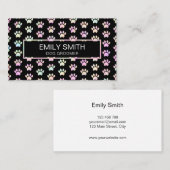 Holographische Paw Print Pet Groomer Visitenkarte (Vorne/Hinten)