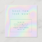 Holographische Regenbogenlängen, kundenspezifische Quadratische Visitenkarte (Rückseite)