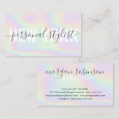 Holographische Regenbogenskriptsignatur Girl Styli Visitenkarte (Vorne/Hinten)