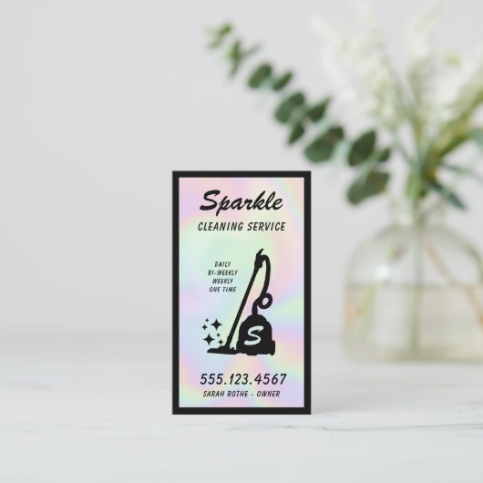 Holographische Reinigung Dienstmagazin Vakuumreini Telefonnummerkarte (Stehend Vorderseite)