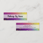 Holographische Rose Gold Confetti Make-Artist Mini Visitenkarte (Vorne/Hinten)