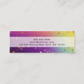 Holographische Rose Gold Confetti Make-Artist Mini Visitenkarte (Rückseite)