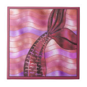 Holographische Rose Gold Kupfer Meerjungfrau Schwa Fliese (Vorderseite)