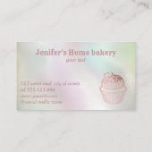 Holographische Rose Goldkuchen hausgemachte Backwa Visitenkarte (Rückseite)