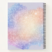 Holographische Schrift Moderner Glitzer Sparkle Bu Notizblock (Rückseite)