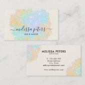 Holographische Schrift Moderner Glitzer Sparkle Visitenkarte (Vorne/Hinten)