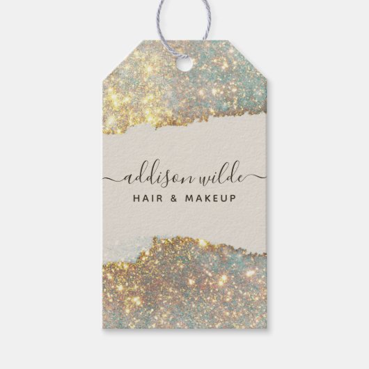 Holographische Signatur-Skript Modernes Price Hang Geschenkanhänger (Vorderseite)