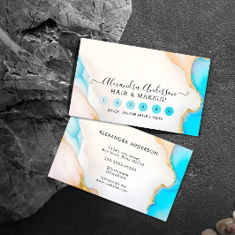 Holographische Signature Script Agate Marble Salon Treuekarte