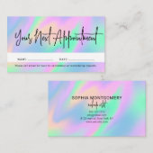 Holographische Skriptkalligrafie-Anstellungskarte Terminkarte (Vorne/Hinten)