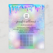 Holographische Tropfen für das Logo "Custom Foto" Flyer (Hinten)