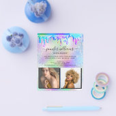 Holographische Tropfen für das Logo "Custom Foto" Flyer (Einzeln)