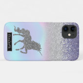 Holographische Violetdiamanten, Glitzer Unicorn Case-Mate iPhone Hülle (Rückseite (Horizontal))