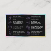 Holographische Waxing Aftercare-Karte Visitenkarte (Rückseite)