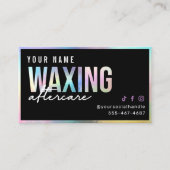 Holographische Waxing Aftercare-Karte Visitenkarte (Vorderseite)