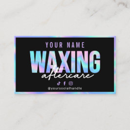 Holographische Waxing Aftercare-Karte Visitenkarte