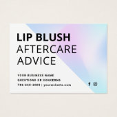 Holographischer Lippenblush Tattoo nach Care Card (Vorderseite)