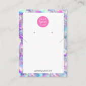 Holographischer Regenbogen-Unicorn-Nekklace-Ohrrin Visitenkarte (Vorderseite)