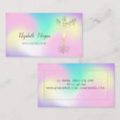 Holographischer Yoga-Instruktor, Silhouette Trea W Visitenkarte (Vorne/Hinten)