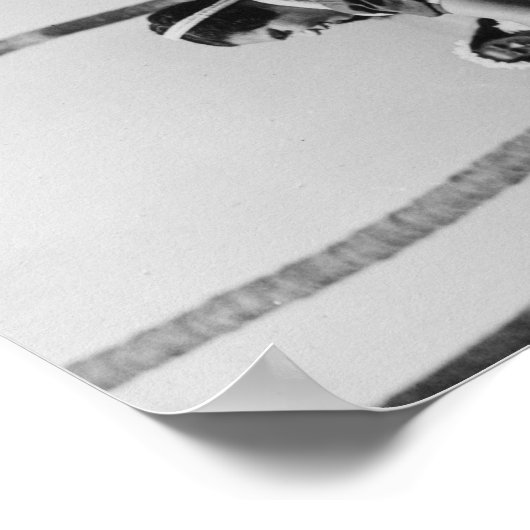 Holoku Hula Dancer mit Band FotografHawaii Poster (Ecke)