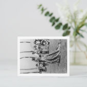 Holoku Hula Dancer mit Band FotografHawaii Postkarte (Stehend Vorderseite)