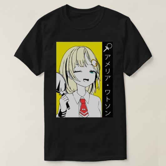 Hololive EN Amelia Watson    T-Shirt (Design vorne)