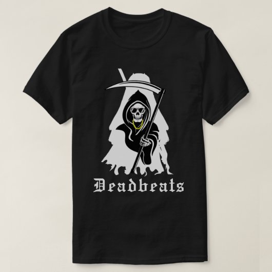 Hololive EN Calliope Mori Deadbeats Sticker.png T-Shirt (Design vorne)