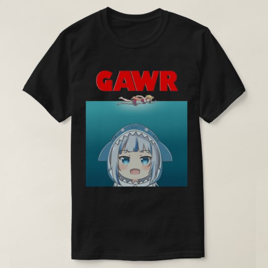 Hololive EN - Gawr Gura Parody T-Shirt (Design vorne)