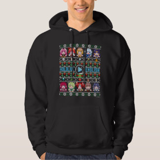 Hololive English Ugly Christmas Sweater (Schwarz) Hoodie
