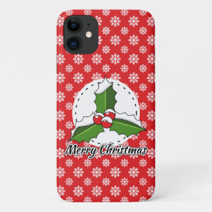 Holon Red White Snowflakes Pattern - Merry Xmas Case-Mate iPhone Hülle