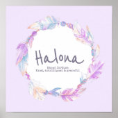 Holona feather and perlen wath name meint poster (Vorne)