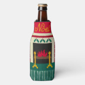 Holplace Red Green Weihnachten Fringe Crochet Flaschenkühler (Flaschenvorderseite)