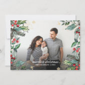 Holries Christmas Gerahmt Full Foto Holiday Karte (Vorderseite)