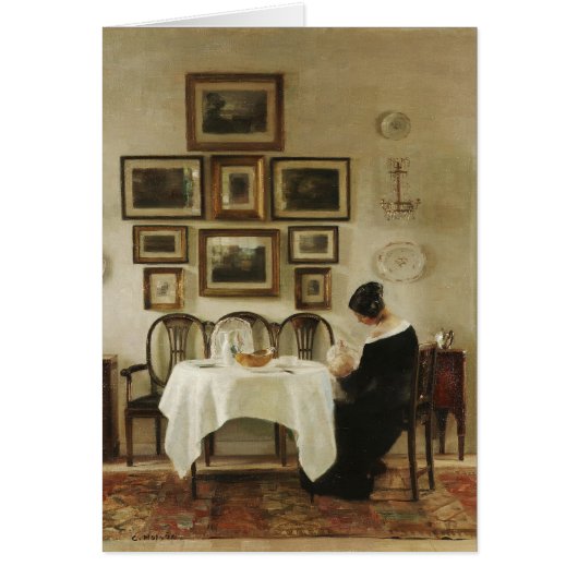 Holsøe Mutter und Kind in einem Esszimmer CC0463 (Vorne)