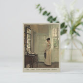Holsøe Salon Interieur mit Frau CC0571 Postcard Postkarte (Stehend Vorderseite)