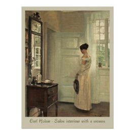 Holsøe Salon interieur mit Frau CC0572 Poster