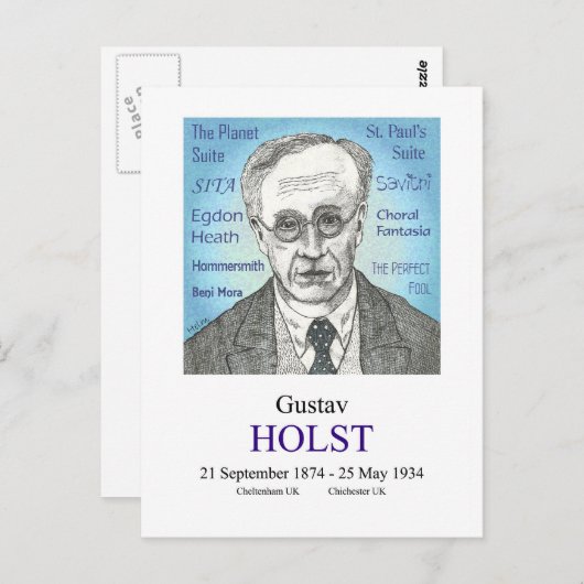 Holst Postkarte (Vorne/Hinten)